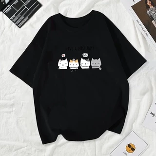 เสื้อยืดผู้หญิงแฟชั่นสาวลายการ์ตูนน่ารักโอเวอร์ไซส์เสื้อผ้าแฟชั่นส่วนยาวหลวมของเวอร์ชั่นเกาหลีสวมใส่สบายมากA58
