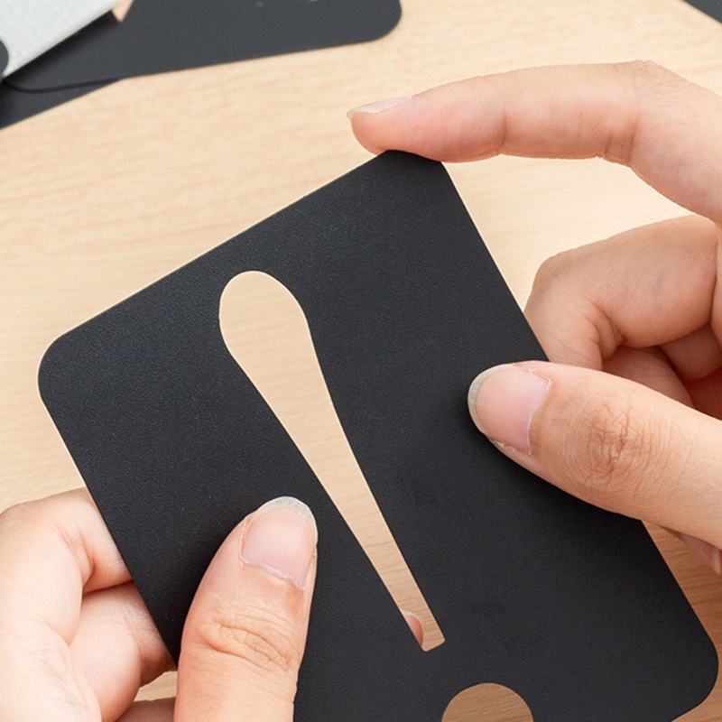 ไม่เป็นไร 42ชิ้นตัวอักษรจํานวนลายฉลุชุดพลาสติกตัวอักษรจิตรกรรมแม่แบบแม่พิมพ์ชุด - รูปที่ 3