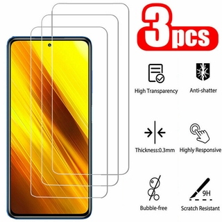 กระจกนิรภัยกันรอยหน้าจอ 1 / 3 ชิ้นสําหรับ Xiaomi Poco X3 Nfc 10 T Lite Pro Hd - Ear 9H