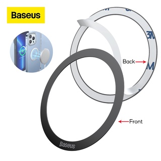 Baseus สติกเกอร์แม่เหล็ก สําหรับที่ชาร์จไร้สาย แหวนแผ่นโลหะ สําหรับที่วางโทรศัพท์ Magsafe แผ่นเหล็กแม่เหล็ก สําหรับ i 13 12 11 XS