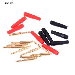 [ZVPT] Random10pcs 2mm wire cord solder type banana plug jack connector gold plated DSF