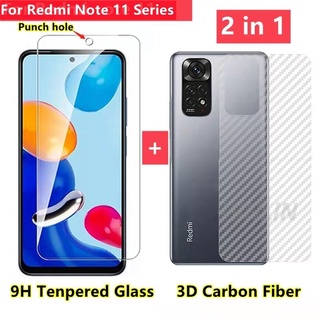 Redmi note 11 pro กระจกนิรภัย redmi note 10 pro กระจกนิรภัยแบบเต็มหน้าจอ HD + ฟิล์มเลนส์ + ฟิล์มไฟเบอร์ด้านหลัง