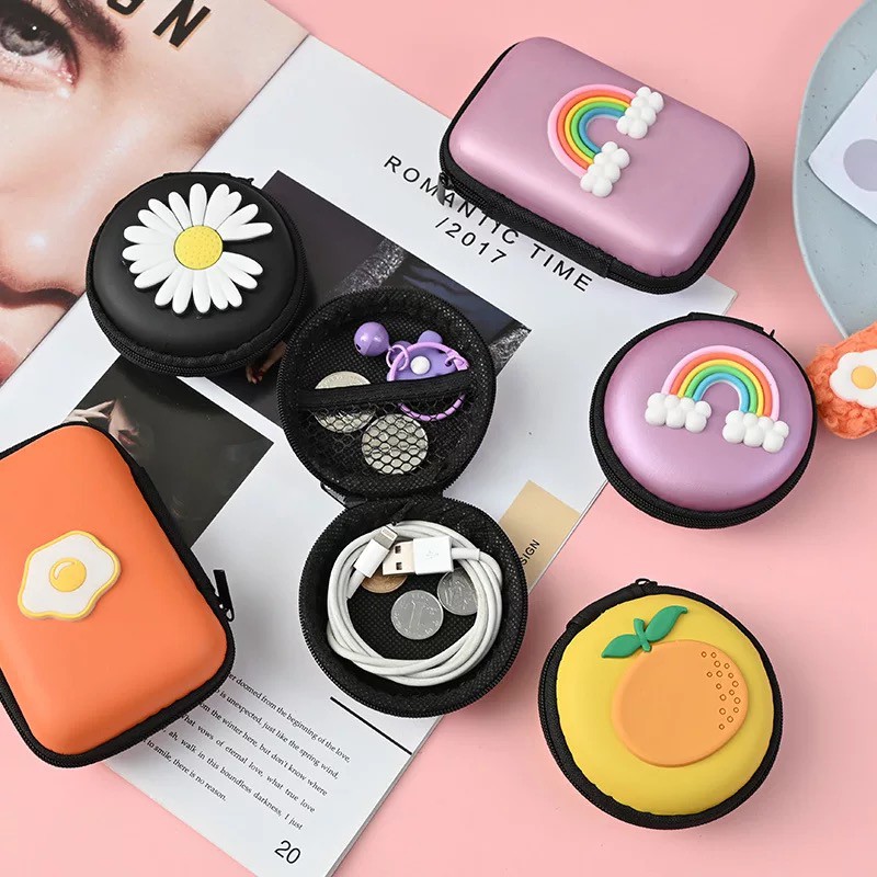 พร้อมส่ง กระเป๋าเก็บสายชาร์จโทรศัพท์มือถือ หูฟัง ใส่เหรียญ ขนาดพกพา bag กันน้ำได้ กระเป๋าจัดระเบียบ