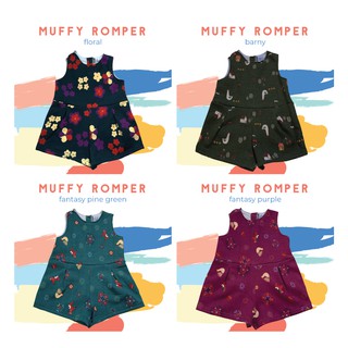 Muffy Romper  เป็นรอมเปอร์ขาสั้นแขนกุดกระดุมหลัง