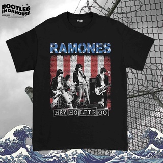 เสื้ เสื้อยืด พิมพ์ลายวง Ramones Hey Ho Lets Go Ramones สําหรับผู้ชายS-5XL