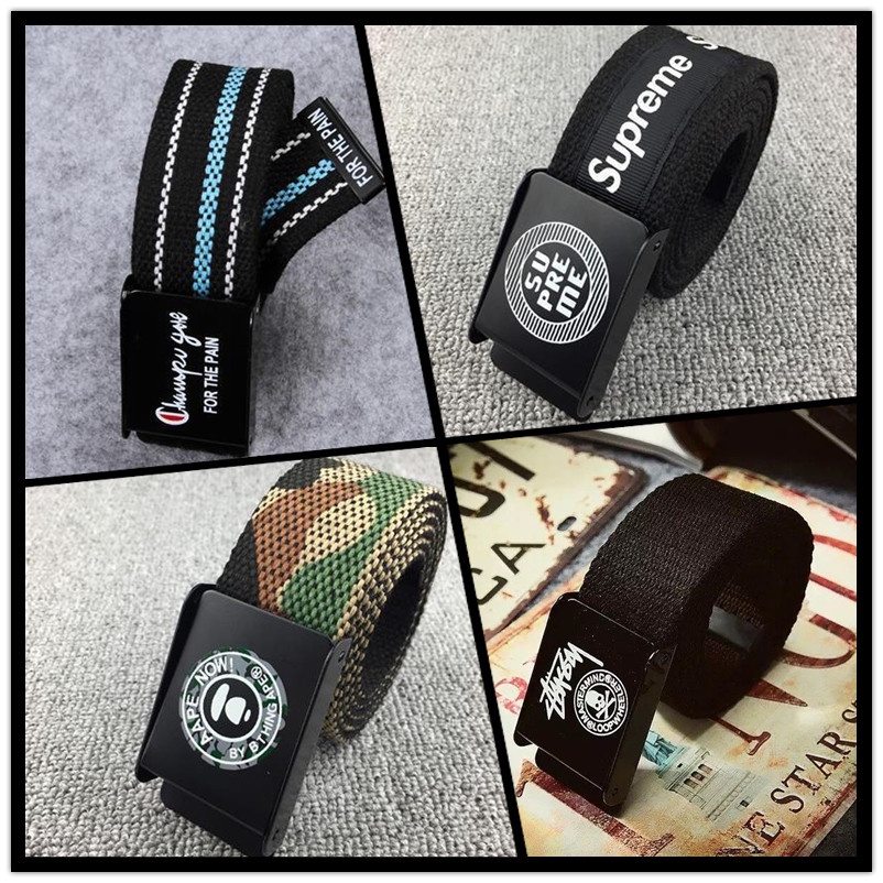 เข็มขัดผ้าใบ เข้ากับทุกการแต่งกาย สไตล์เกาหลี สําหรับผู้ชาย และผู้หญิง
