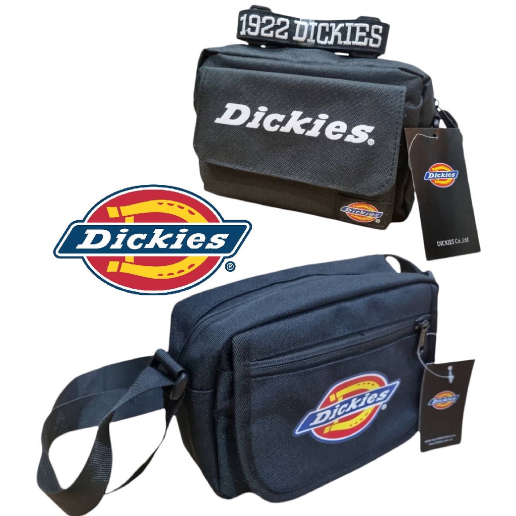 Dickies กระเป่าสะพายข้าง สำหรับผู้ชายและผุ้หญิง กระเป๋าคาดอก คาดเอว สีดำ กระเป่าDickies CF813