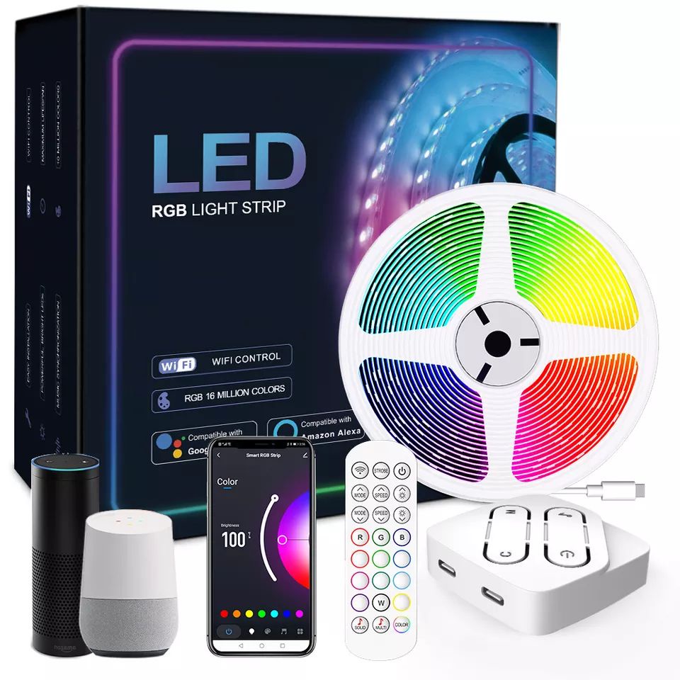 *รุ่น 5 เมตร* Tuya Smart LED Strip RGB Smart Life|Wifi ไฟเส้นแต่งห้องอัจฉริยะ คุมผ่านแอพ เล่นตามเพลง