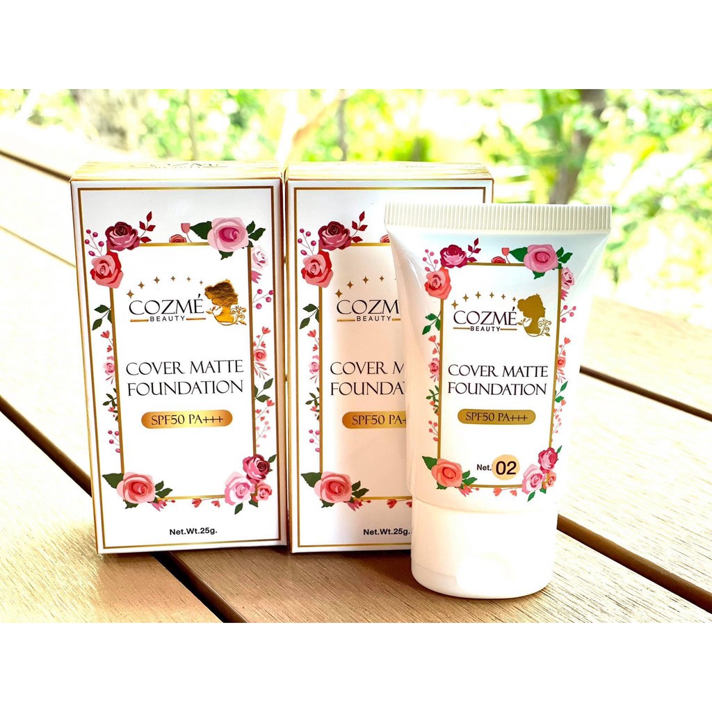 ( มีส่งด่วน ) รองพื้น คอสเม่ บิวตี้ คัฟเว่อร์ แมทท์ ฟาวเดชั่น Cozme Beauty