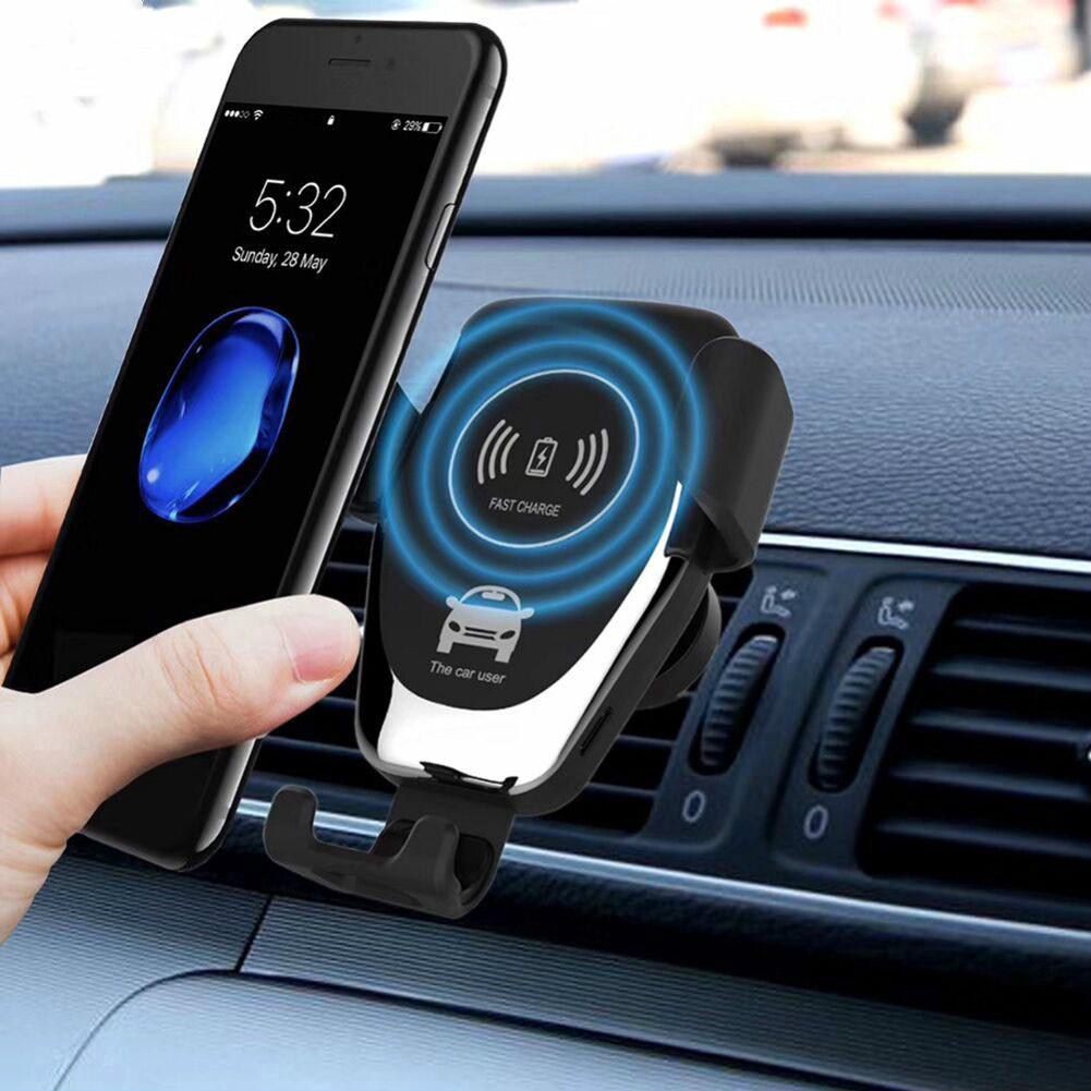 10W QI Wireless Fast Charger Car Mount Holder Stand For iPhone XS Max Samsung S9  Huawei Mate 20 Pro Mate 20 RS