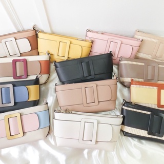 🔥ฟรีโค้ด - พร้อมส่ง🔥 บอย boy pochette GinglebellStore กระเป๋าboyy pochette กระเป๋าหนัง PU กระเป๋าถือผู้หญิง