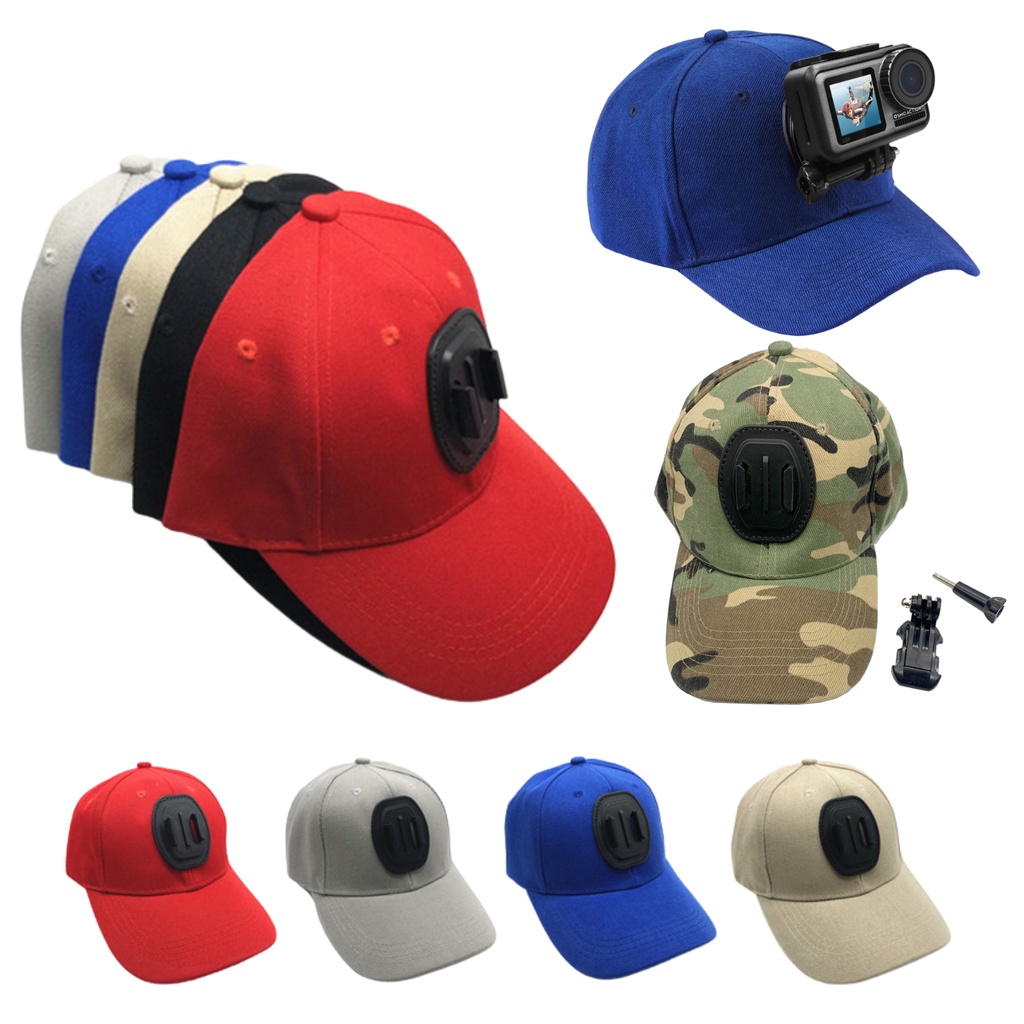 หมวก Cap สำหรับยึดกล้อง GoPro 13 12 Action Camera / OSMO Action 5 Pro 4 3 / Insta360 Ace Pro 2