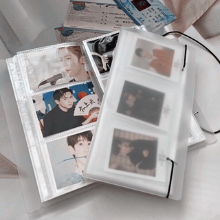 &lt;พร้อมส่ง&gt; อัลบั้มปกใส สายรัด 240รูป อัลบั้มภาพ การ์ด Photo Card แฟ้มภาพ Muji Style