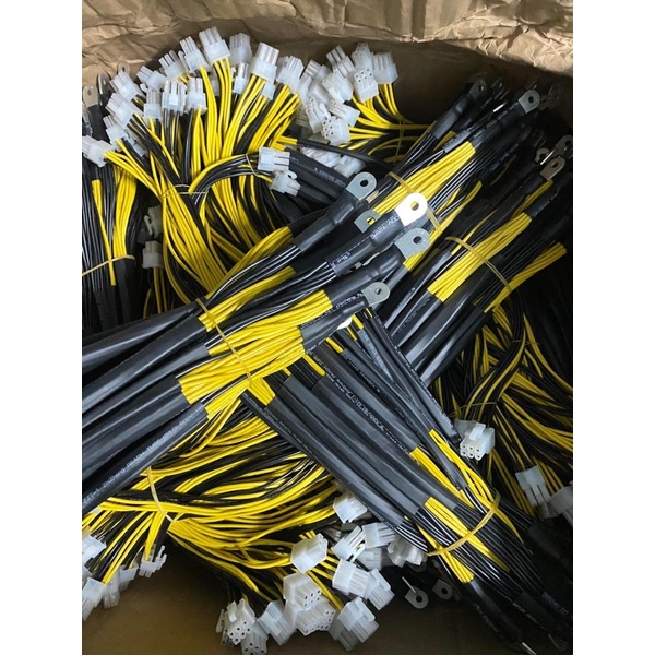 (พร้อมส่ง)!สายหนาอย่างดี!!* สาย สำหรับ Power Bitmain Asic 6pin 5หัว