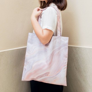 Grand Marble tote bag กระเป๋าผ้า