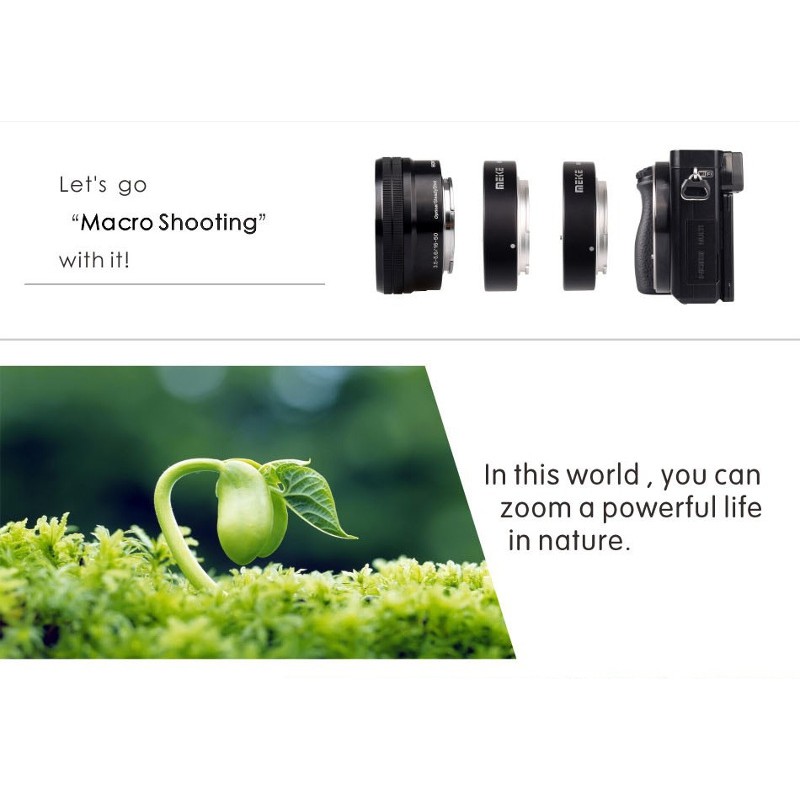 Sony NEX E FE Mount MEIKE MK-S-AF3A Auto Focus Macro Extension Tube ท่อมาโคร ออโต้โฟกัส