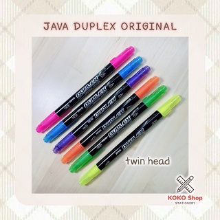 Java Duplex Original Colors Twin Head -- จาวา ดูเพล็กซ์ ปากกาเน้นข้อความ 2 หัว เซตสีออริจินัล