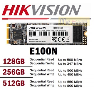 👍🔥💥ราคาแรงส์ 9.9🔥⚡💥128GB | 256GB | 512GB SSD (เอสเอสดี) Hikvision E100N (HS-SSD-E100N) M.2 2280 (SATAIII 6Gb/s)- 3 ปี