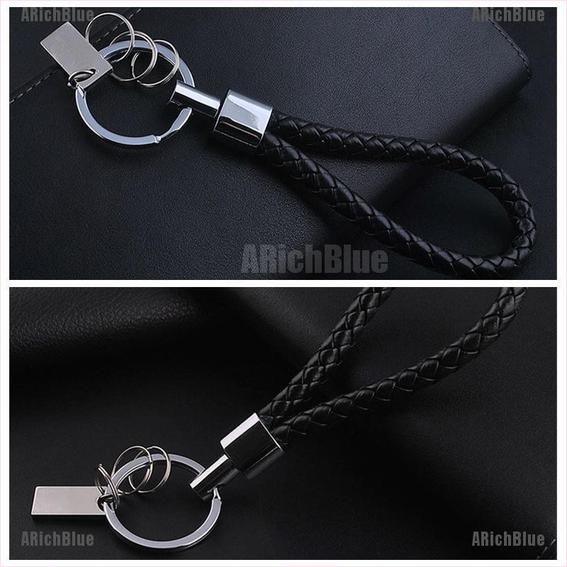 ARichBlue New Fashion Men Leather Key Chain Ring Keyfob Car Keyring ...