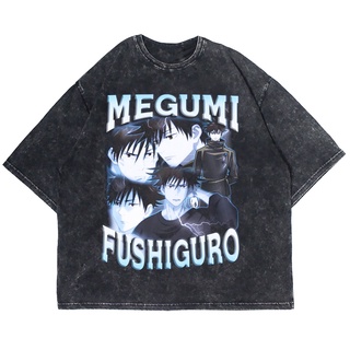 [100% Cotton] เสื้อยืดแขนสั้น พิมพ์ลาย MEGUMI FUSHIGURO ขนาดใหญ่