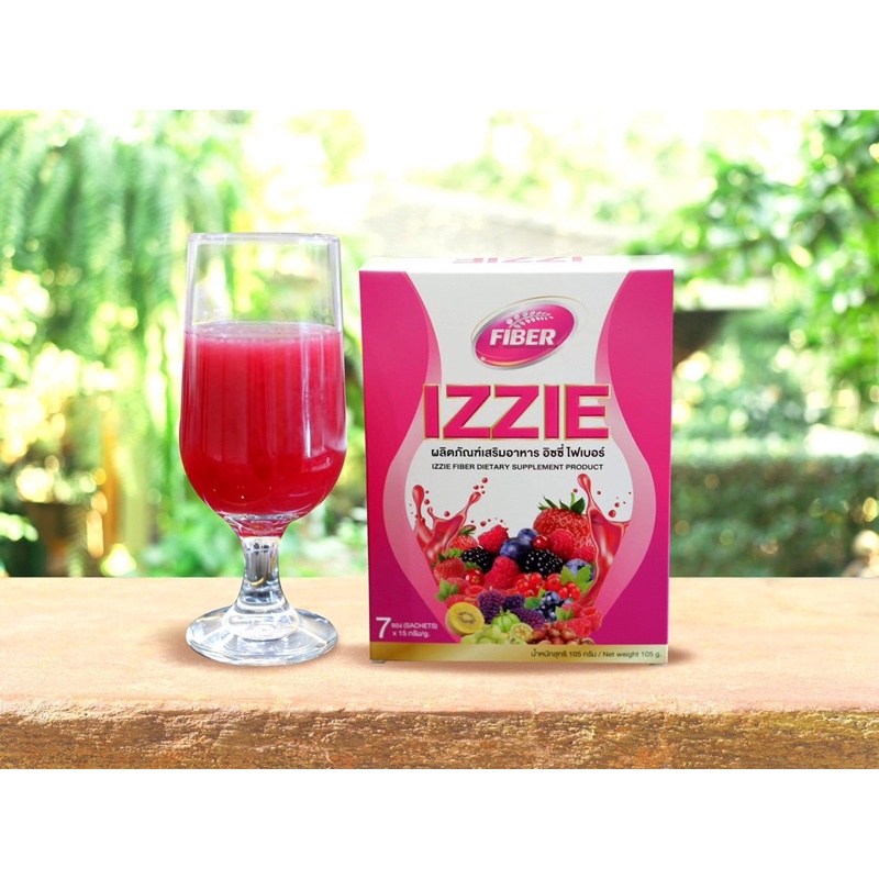 IZZIE FIBER DETOX#อิซซี่ ไฟเบอร์ กินได้อร่อยไม่รู้สึกผิด ของแท้100%(1กล่องมี7ซอง)