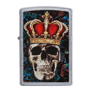 Zippo ไฟแช็กรุ่น 49666 Skull King ของแท้ รับประกันตลอดชีวิต นำเข้าและจำหน่ายโดยตัวแทนจำหน่าย