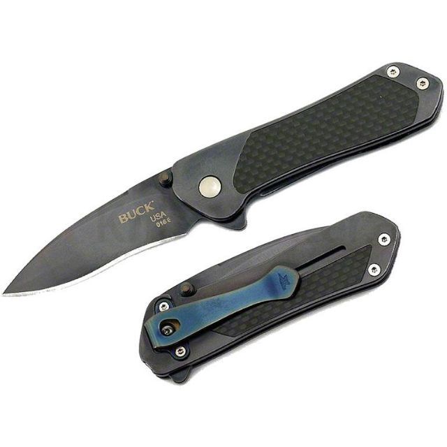 มีดพับ มีด Buck Knives Lux Pro Med Framelock Black Titanium Folde ของใหม่ ของแท้ 100%