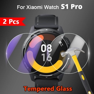 1/2/3/5 ชิ้น ป้องกันหน้าจอ สําหรับ Xiaomi Mi Watch S1 Pro Smartwatch 2.5D HD ใส / ป้องกันแสงสีฟ้า กระจกนิรภัย ฟิล์มป้องกัน