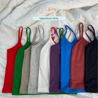 *มีส่งด่วน* upeachme(D49) RAYON U TANK (อก 26-40) เสื้อสายเดี่ยวสีพื้นตัวสั้นใส่สบายผ้ายืดได้เยอะมาก สายเดี่ยวสีพื้น