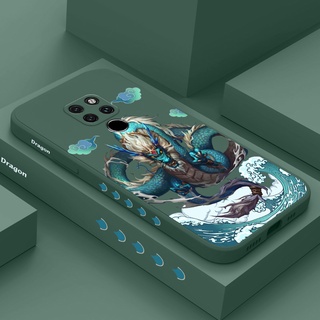 เคสโทรศัพท์มือถือซิลิโคน ลาย Dragon Soul มีลายด้านข้าง สําหรับ Huawei Mate 20 Pro P Smart 2021 Y7A Nova 5t