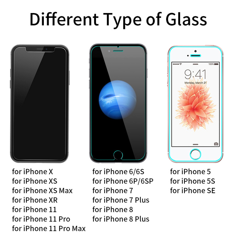 P&M iPhone X XR XS Max 8 / 7 / 6 / 6S Plus 4 5 SE 9H Scratch Resist Tempered Glass Screen Protectors #8