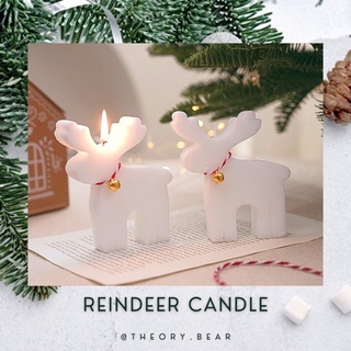 reindeer candle เทียนกวางเรนเดียร์ คริสต์มาส เทียนหอม ตกแต่งคริสมาส พร็อพคริสต์มาส เทียนตกแต่งห้อง