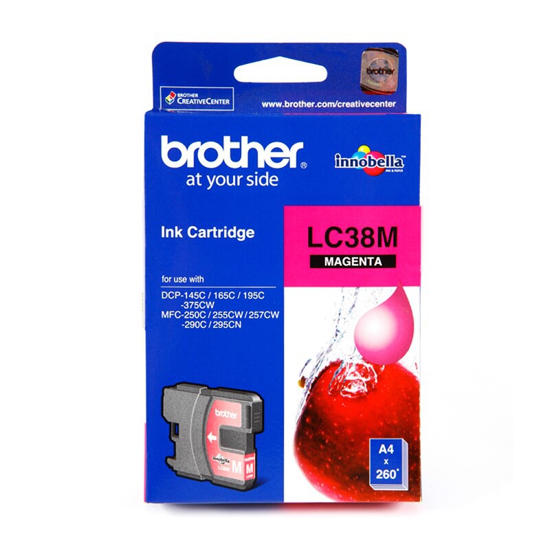 BROTHER INK LC-38M Magenta ตลับหมึก สีชมพู สำหรับเครื่อง ...