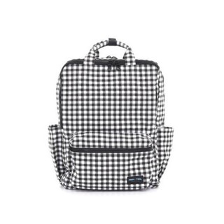 HAPITAS Back Pack(H)  กระเป๋าพับ เป้พับ ผ้าแคนวาส ลาย Gingham Black