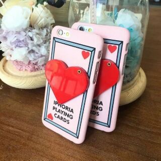 เคสi6plus กระจกplaying card❤เคสน่ารัก เคสหัวใจ