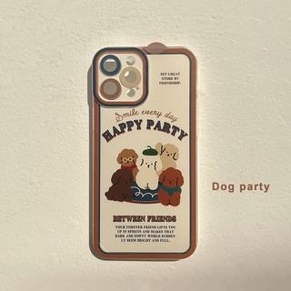 เคส สำหรับ ไอโฟน เคสซิลิโคน สินค้าพร้อมส่งจากไทย สำหรับ Iphone 13 12 11 Pro max Happy Party หมา TPU-1764