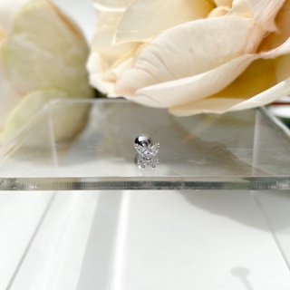 จิวต่างหูเกาหลี More Than Piercing: A051 Tiny Crystal Butterfly