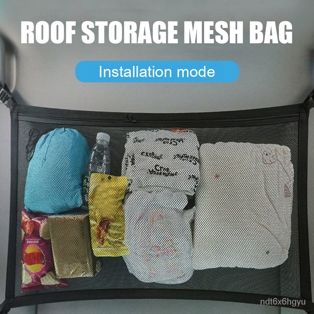 Car Ceiling Storage Net Car Trunk Storage ocket Roof Interior Cargo Net