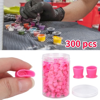 Master Sculptor 300pcs Tattoo Ink Cup Disposable Silicone Pigment Eyebrow Eyeliner Lip Color