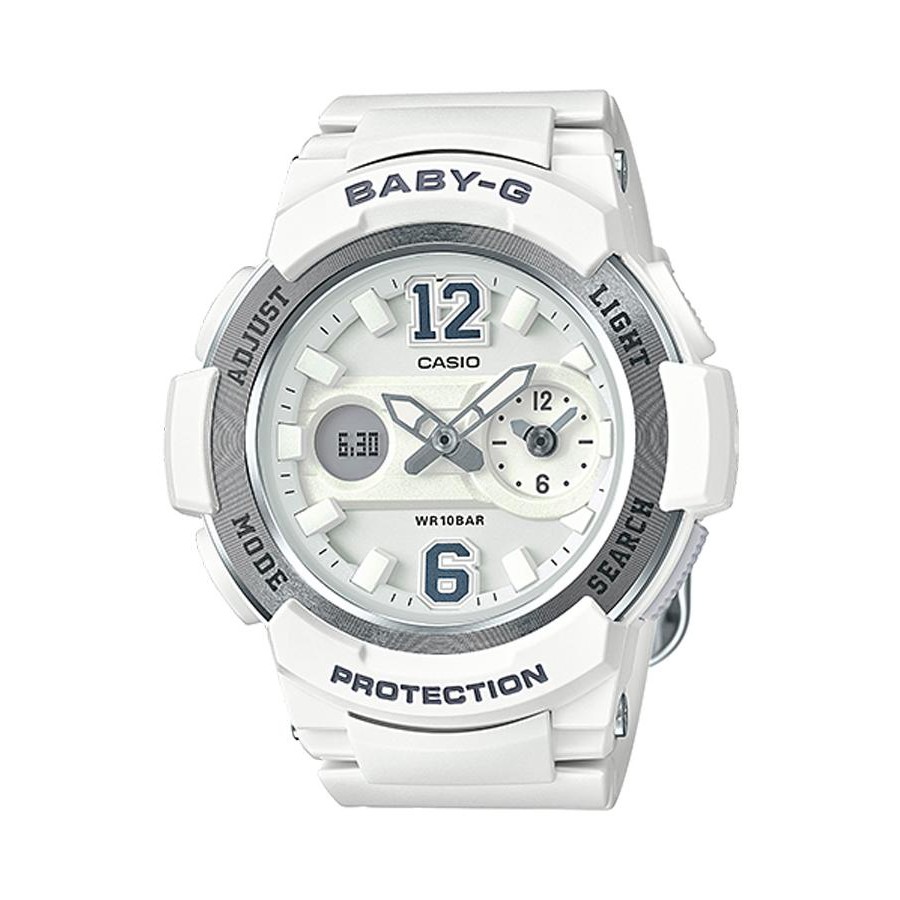 Casio Baby-G นาฬิกาข้อมือผู้หญิง สายเรซิ่น รุ่น BGA-210-7B4 - สีขาว