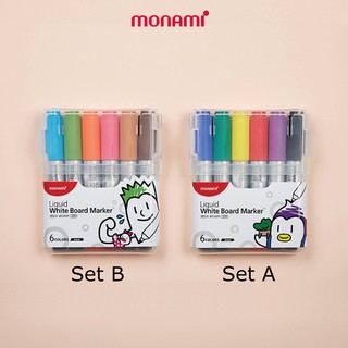 ปากกาไวท์บอร์ด monami whiteboard SigmaFlo Set6สี