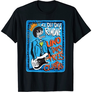 เสื้อยืดโอเวอร์ไซส์เสื้อยืด พิมพ์ลาย Dee Ramone El Dee DeeS-3XL