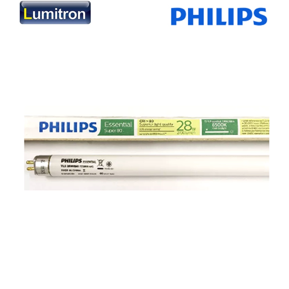 หลอดฟลูออเรสเซนต์ T5#FL28-PH 28W T5 เดย์ไลท์ คูลไวท์ วอร์มไวท์ ยี่ห้อ Philips รุ่น TL5