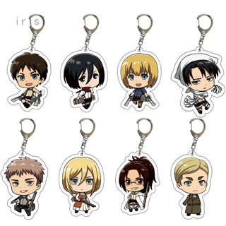 พวงกุญแจอะคริลิค ลายการ์ตูนอนิเมะ Attack on Titan Q Version