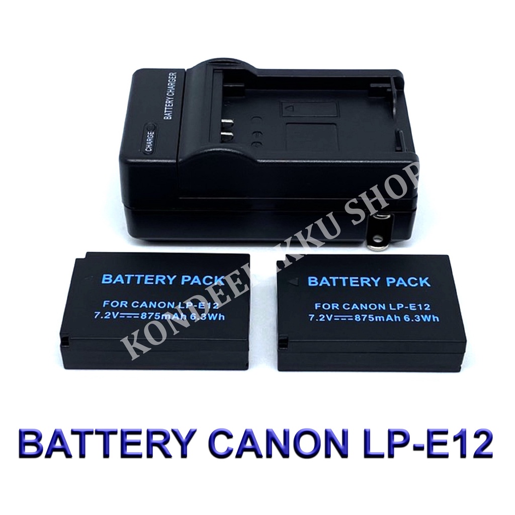 LP-E12 \ LPE12 Battery and Charger For Canon EOS M100,M50,M10,M2,M,Rebel SL1,100D,PowerShot SX70 HS,Kiss M,Kiss