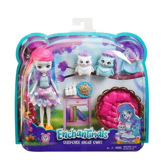 Enchantimals ตุ๊กตาเอนชานติมอล Sleep over Night Owls Doll Set FCC62-FCG78