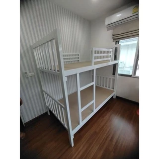 เตียงเหล็กกล่อง2ชั้น 3.5’ แถมฟรีไม้รอง เหล็กแข็งแรง หนารับน้ำหนักผู้ใหญ่