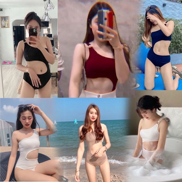 🎉nidnoomstudio🩱🏖️  Bodysuit บอดี้สูท เบี่ยงไหล่ เว้าเอว ดีเทลแต่งห่วงไหล่ สวยsexyสุดๆค่ะ ซี๊ดดดดด (187)