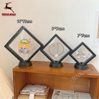 กรอบใส่พระ โปร่งใส3Dระงับกล่องเครื่องประ กรอบใส่โชว์เครื่องประดับ เคสโชว์ มีขาตั้ง ป้องกันฝุ่น หลายขนาด