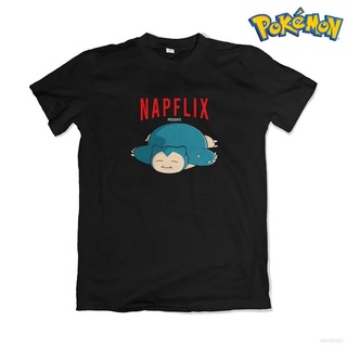 ⊕❇♠CSP อะนิเมะเสื้อยืด Snorlax Naplix เกม Pokemon Unisex เสื้อแขนสั้นลำลองหลวม TEE เสื้อ PLUS ขนาด i เสื้อยืดผู้หญิง